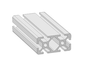 Alu profiel 20 x 40 sleuf 5