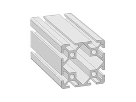 Alu profiel 40 x 40 sleuf 5