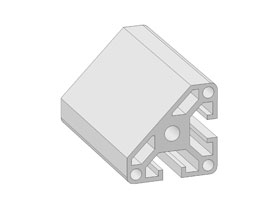 Alu profiel 40 x 40N - 45 gr.