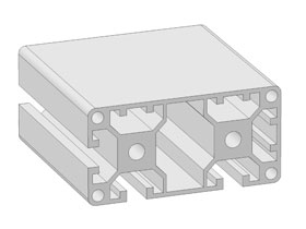 Alu profiel 40 x 80L - 3N