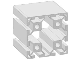 Alu profiel 90 x 90L - 2N