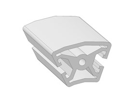 Alu rondprofiel 40 - 45 gr.