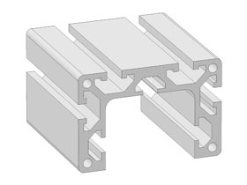Alu schuifprofiel 40/80