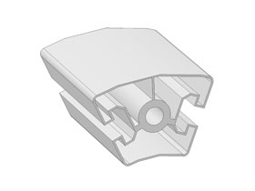 Alu rondprofiel 45 - 45 gr.