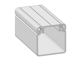 Alu kabelprofiel 40 x 40 incl. deksel