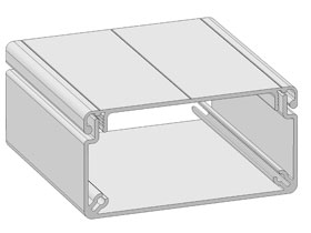 Alu kabelprofiel 40 x 80 incl. deksel