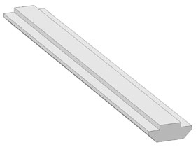 T-Sleufmoerprofiel 8E, L=1,5 m