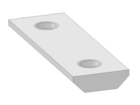 Vlakke sleufmoer 60 mm, 8/10 - M8