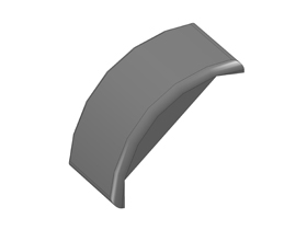 Afdekkap hoekstuk 45 x 45, luxury