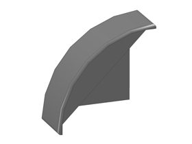 Afdekkap hoekstuk 45 x 90, luxury