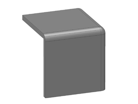 Vierkante afdekkap XYZ hoekstuk 40