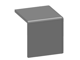 Vierkante afdekkap XYZ hoekstuk 45