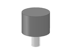 Aanslagbuffer diam. 25 x 15, M6 x 10