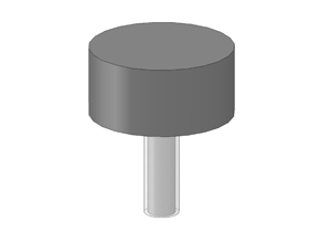 Aanslagbuffer diam. 25 x 12, M6 x 18