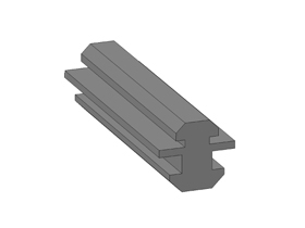 Glijprofiel voor sleuf 8e op 10, L=2 m