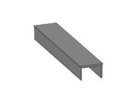 Afdekprofiel sleuf 8, L=2 m, kunststof zwart