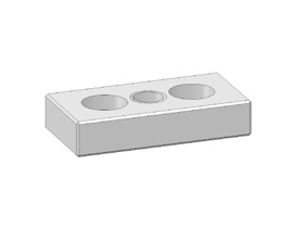 Voetplaat, 20 x 40, M8