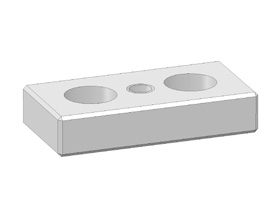 Voetplaat, 30 x 60, M8