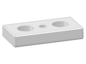 Voetplaat, 45 x 90, M12