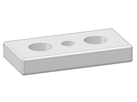 Voetplaat, 50 x 100, M12