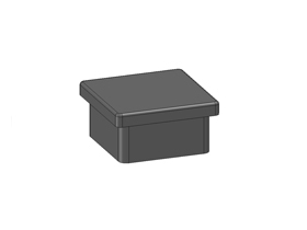 Indop, PE, 40x40x5, zwart