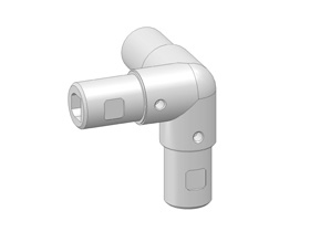 Leuningklemstuk WIE40 - Dubbel hoekstuk