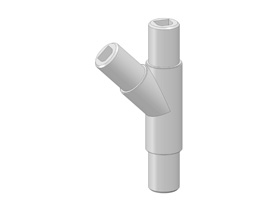 Leuningklemstuk WIT40-45 - Hoek-T-Stuk