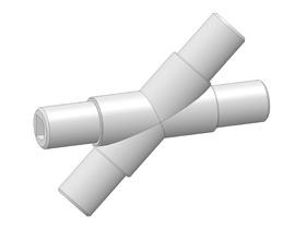 Leuningklemstuk KI40-45 - Kruis