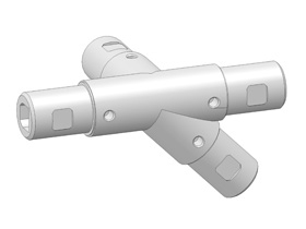 Leuningklemstuk WIT40H-45R