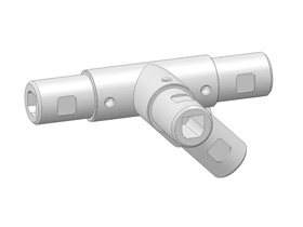 Leuningklemstuk WIT40H-45L