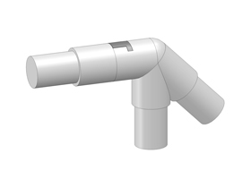 Leuningklemstuk WIT40H-45gr. SW1