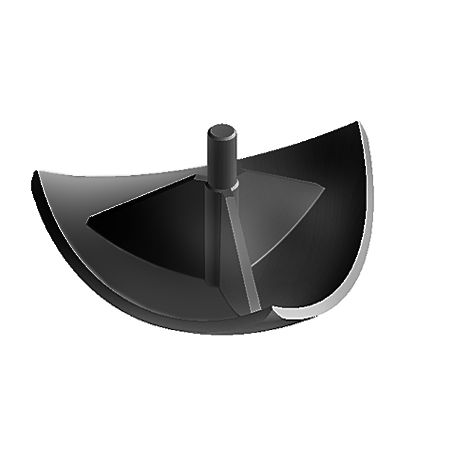 Ronde afdekkap XYZ hoekstuk 45