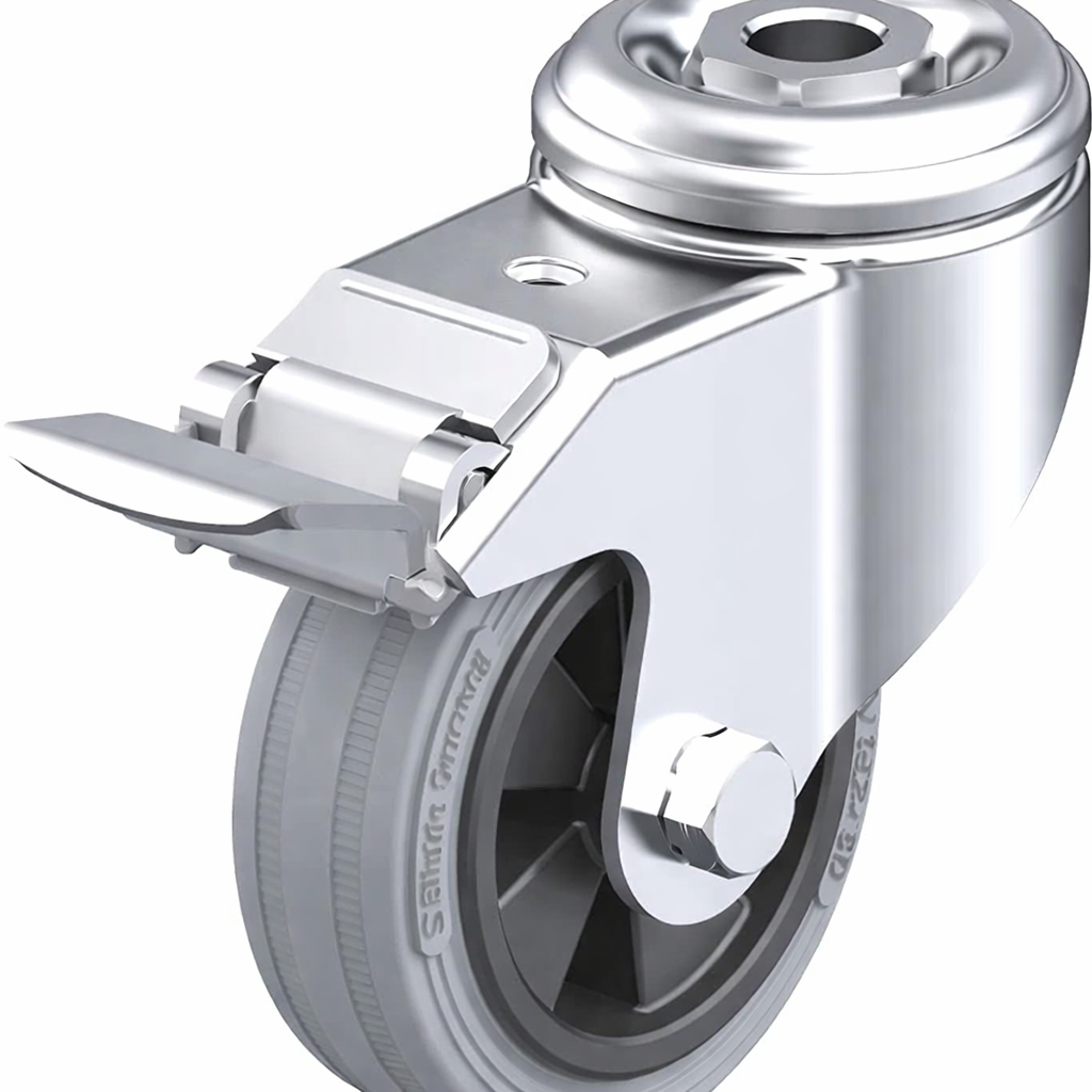 Zwenkwiel diam. 80, met rem